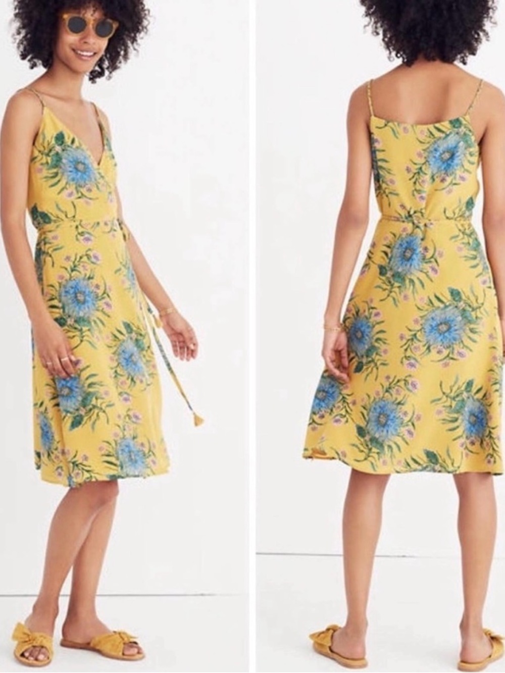 Madewell Silk Strapless Floral Dress